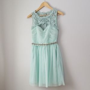 Sequin pagent formal rhinestone dress 5